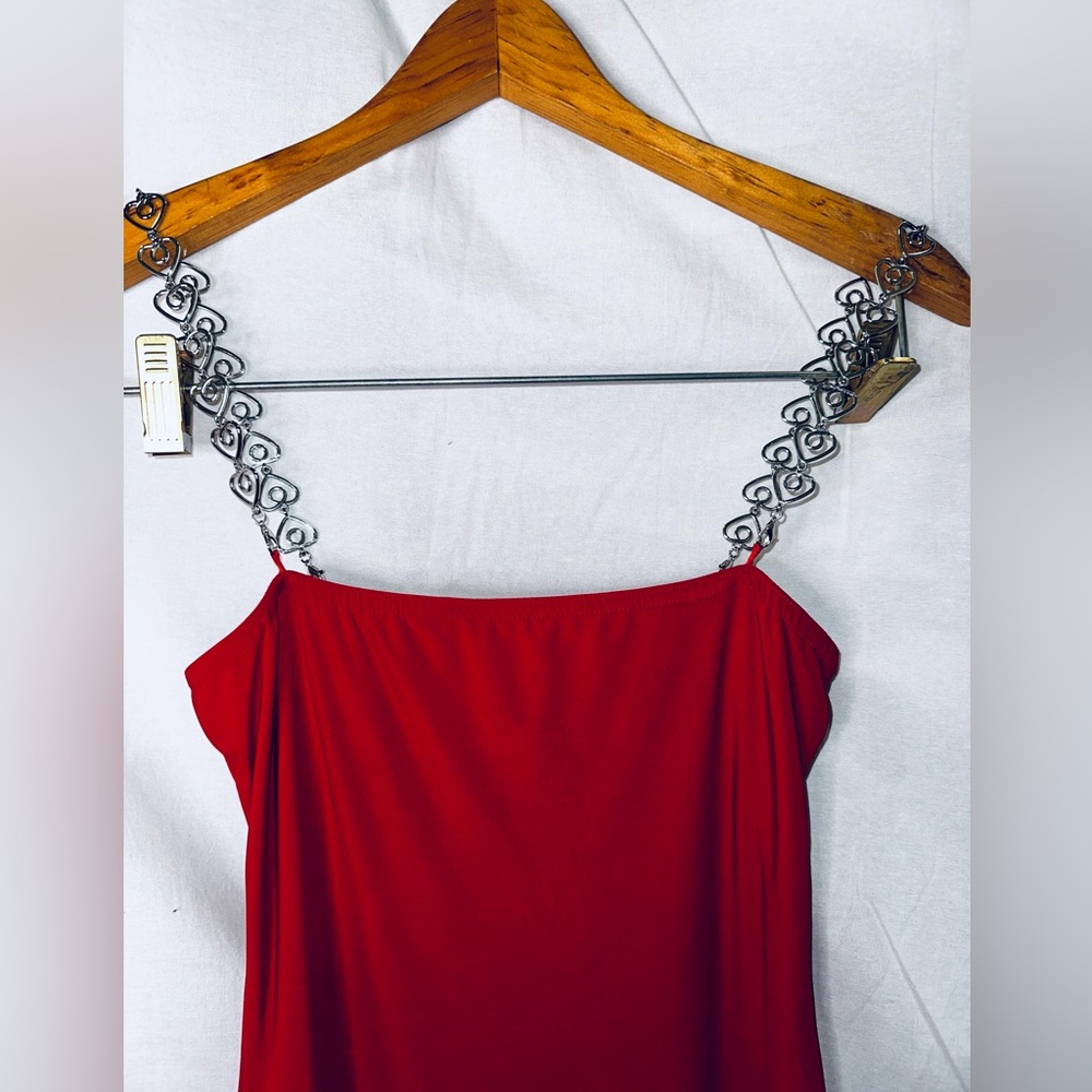 Boohoo Kourtney Kardashian collection long dress Red Small